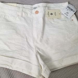 FOREVER 21 White Jean Shorts Sz 27